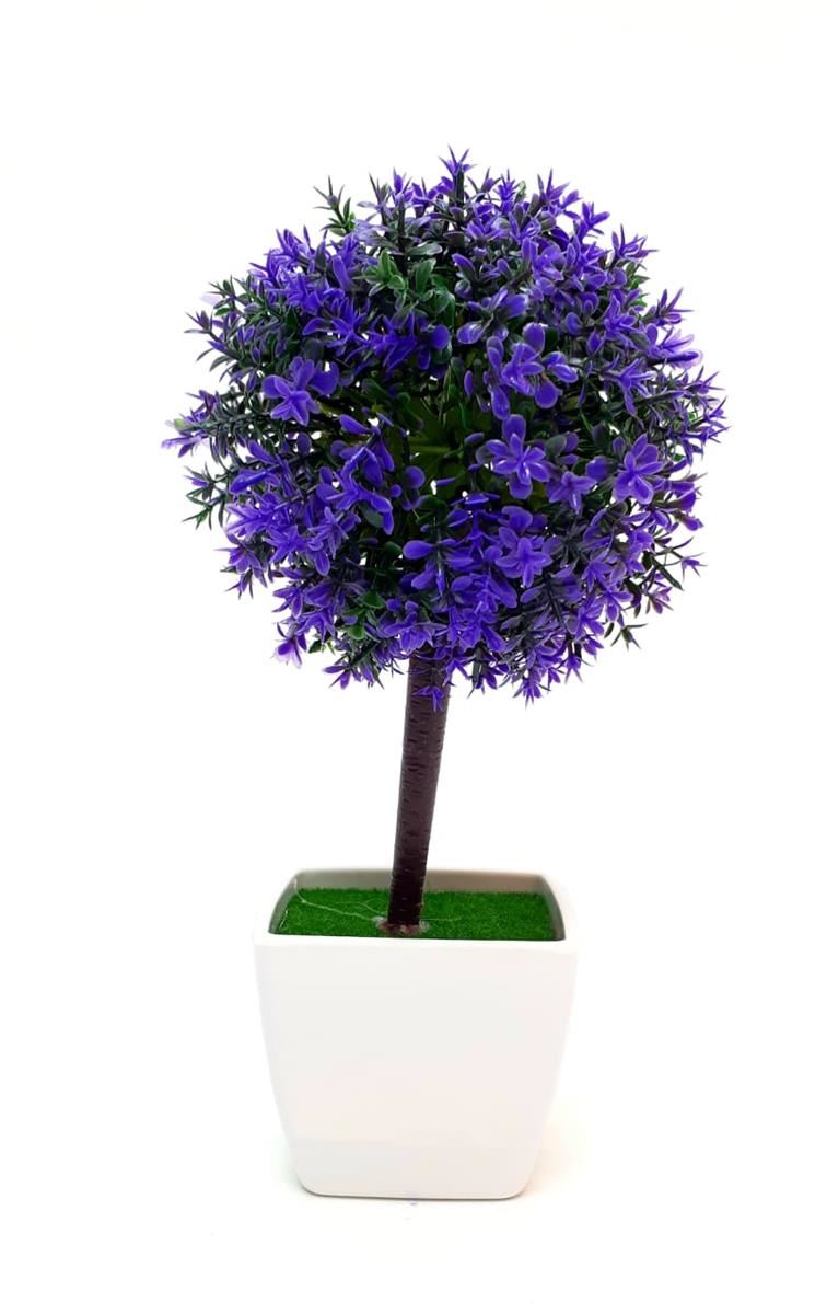 ARBOLITO CON MACETA 24CM. 4 COLORES: VERDE. AMARILLO. ROJO. VIOLETA